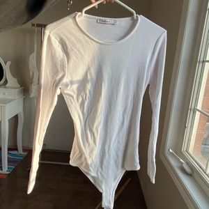 White Backless Bodysuit